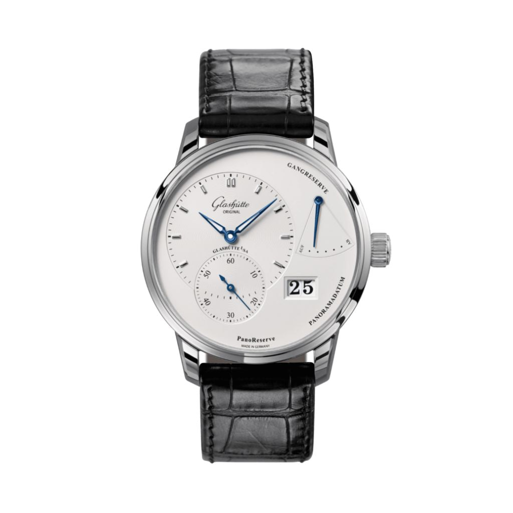 Glashütte Original PanoReserve, Silver / opaline dial