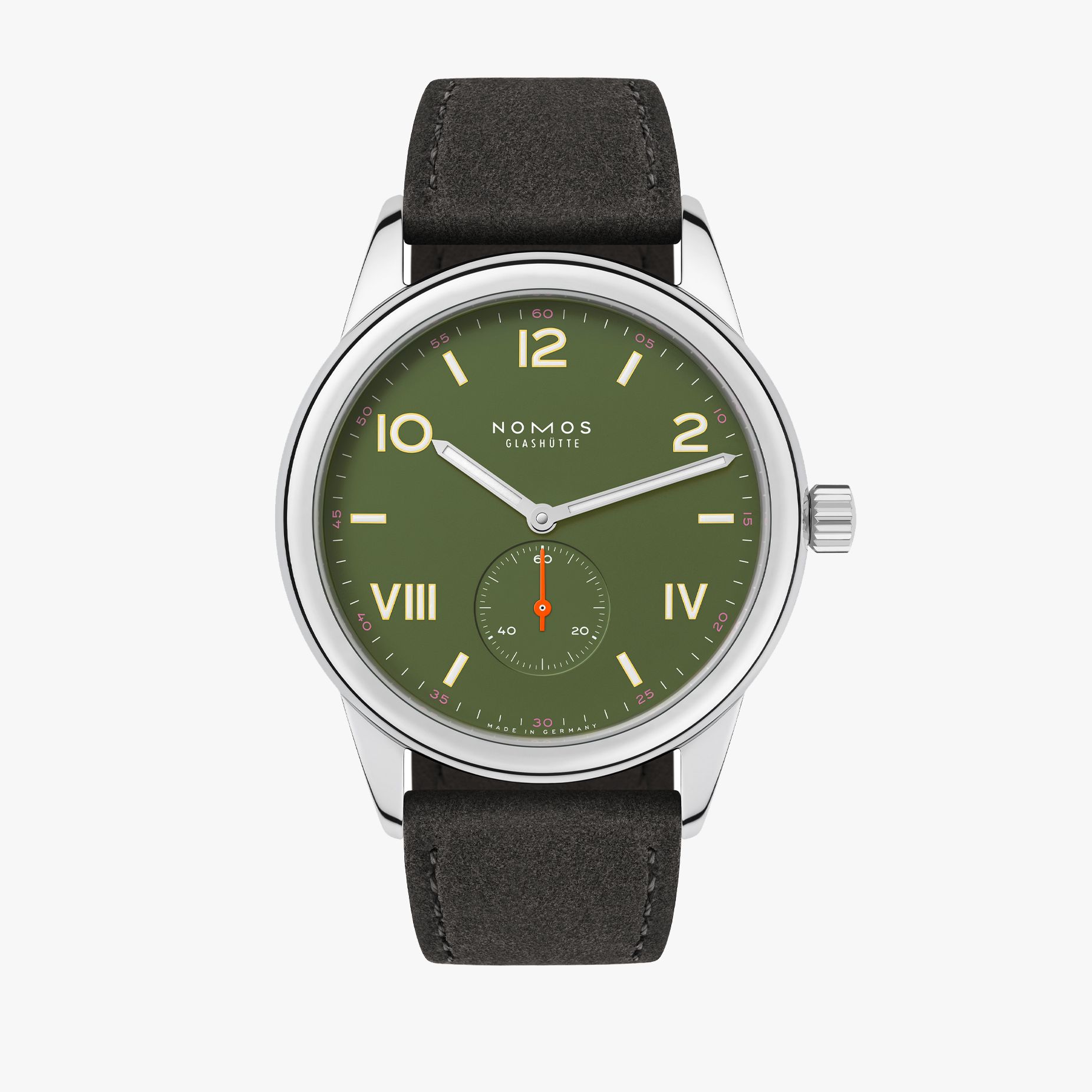NOMOS Glashütte Club Campus 38 All Olive, Olive dial